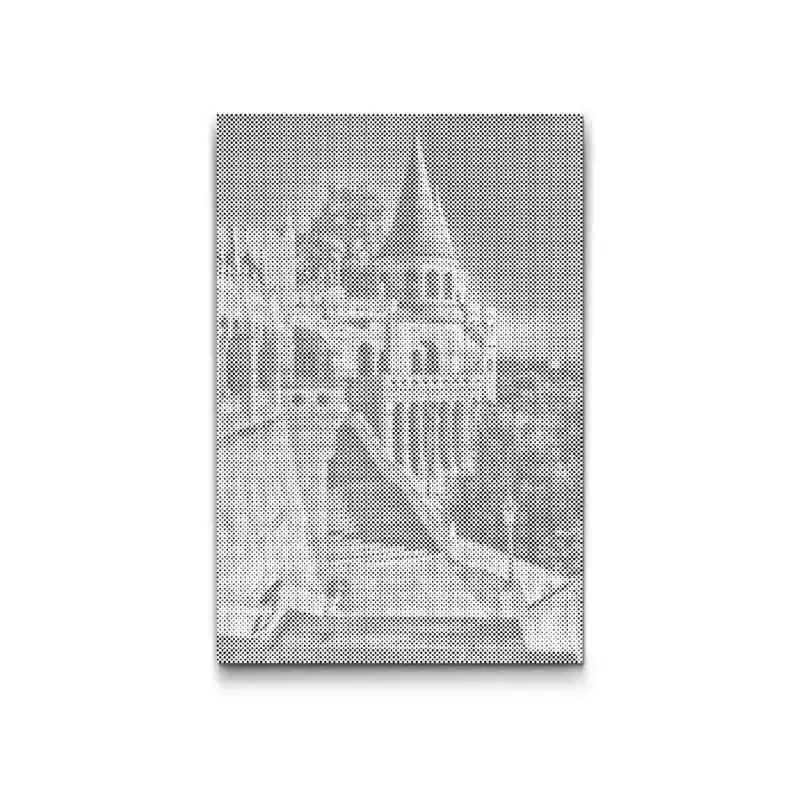 Punktmalerei – Budaer Burg – Ungarn Kostenloser Versand