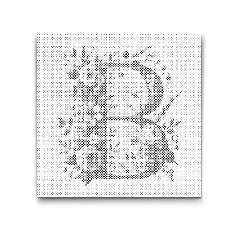 Nur Für Kurze Zeit Punktmalerei – Buchstabe B – Blumenmuster