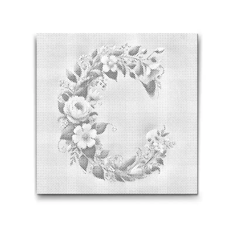 Mengenrabatt Punktmalerei – Buchstabe C – Blumenmuster