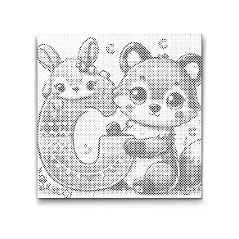 Punktmalerei – Buchstabe C – Mit einem Tier Neu