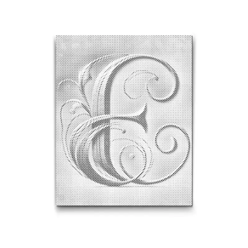 Punktmalerei – Buchstabe E Kostenloser Versand