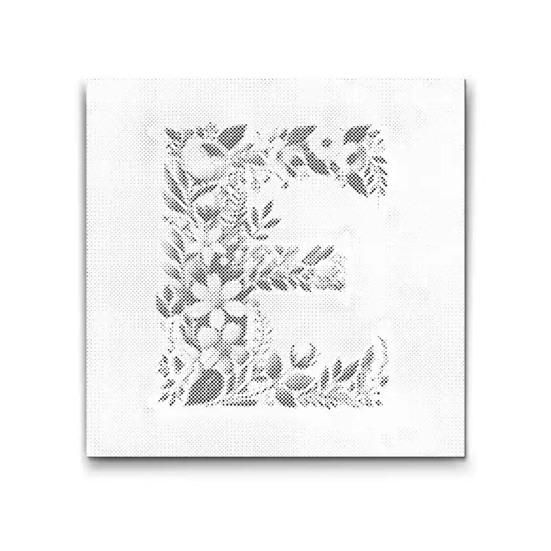 Punktmalerei – Buchstabe E – Blumenmuster Solange Der Vorrat Reicht