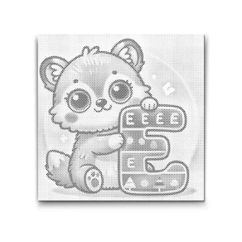 Punktmalerei – Buchstabe E – Mit einem Tier Garantierte Lieferung