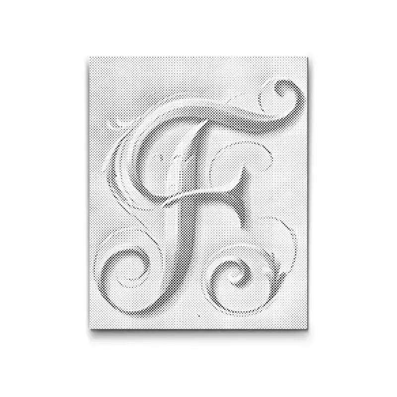 Markenware Punktmalerei – Buchstabe F