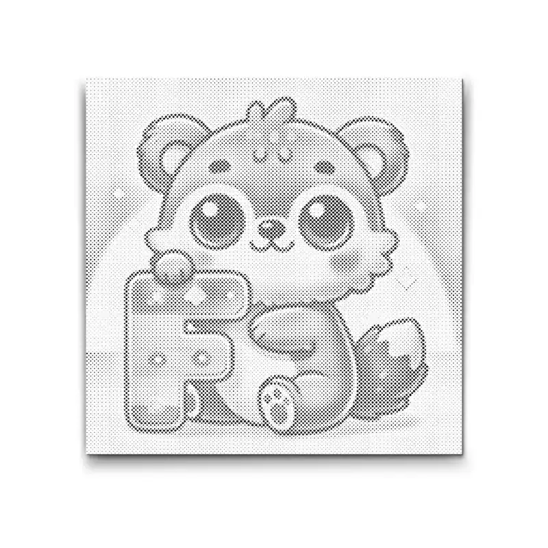 Punktmalerei – Buchstabe F – Mit einem Tier Jetzt Kaufen