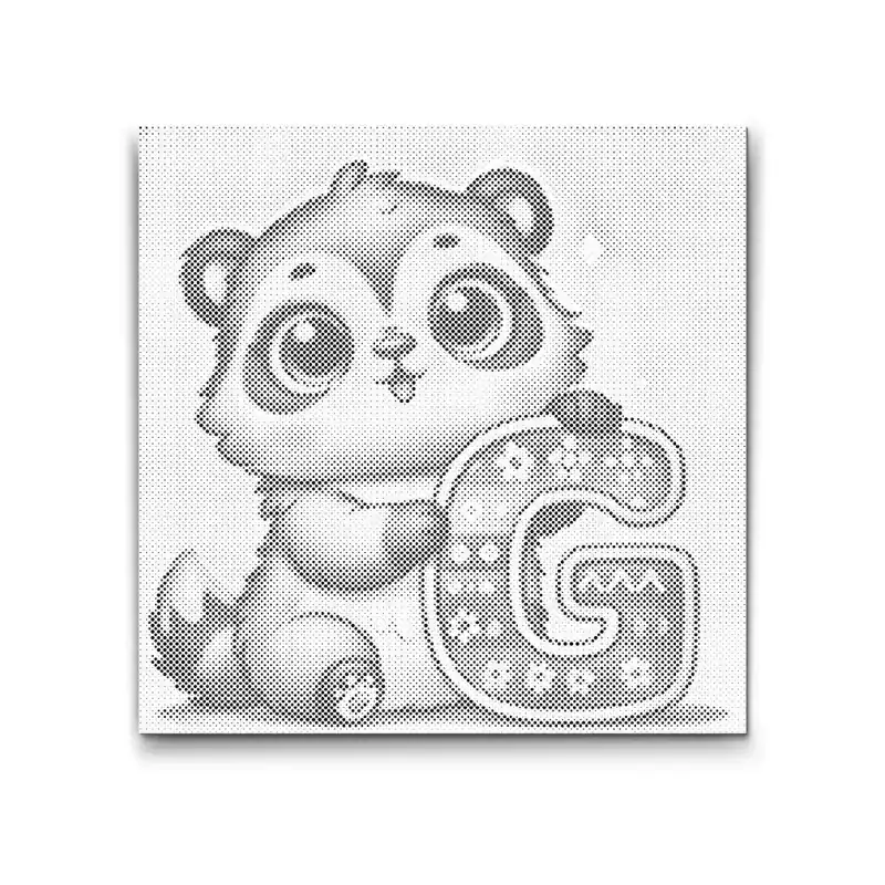 Weltweiter Versand Punktmalerei – Buchstabe G – Mit einem Tier