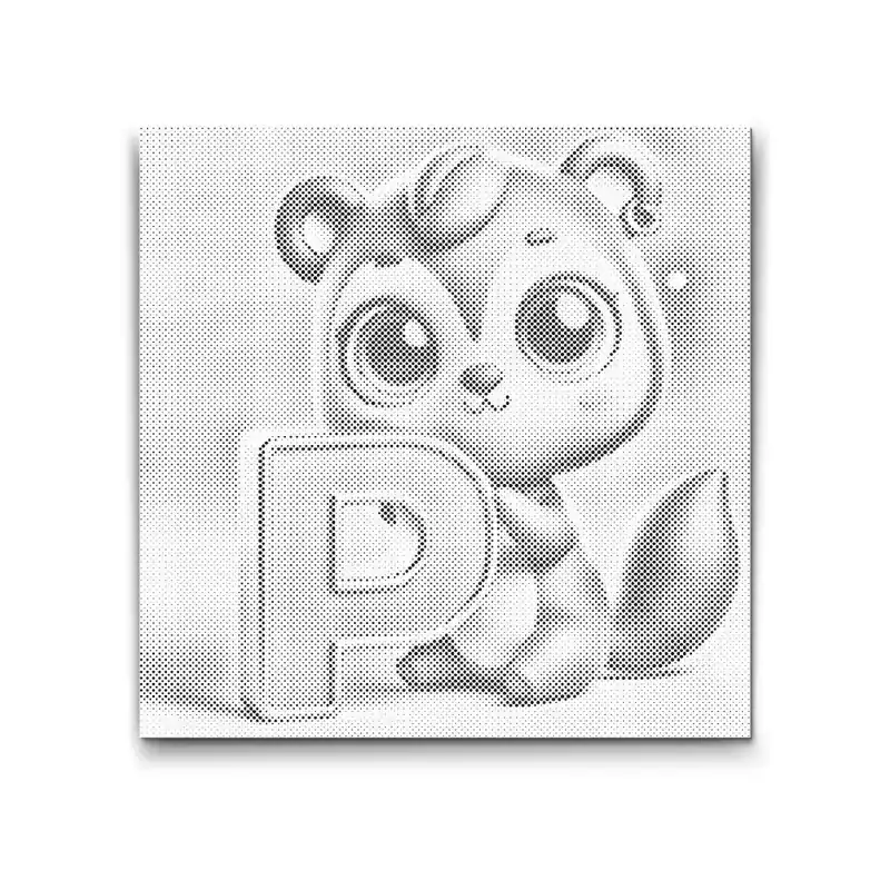 Punktmalerei – Buchstabe P – Mit einem Tier Sonderangebot