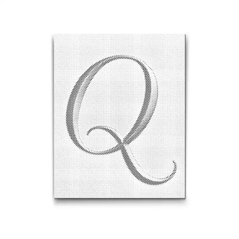 Punktmalerei – Buchstabe Q Begrenztes Angebot