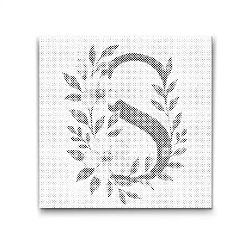 Punktmalerei – Buchstabe S – Blumenmuster Preisknaller