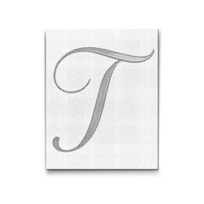 Punktmalerei – Buchstabe T Handgefertigt