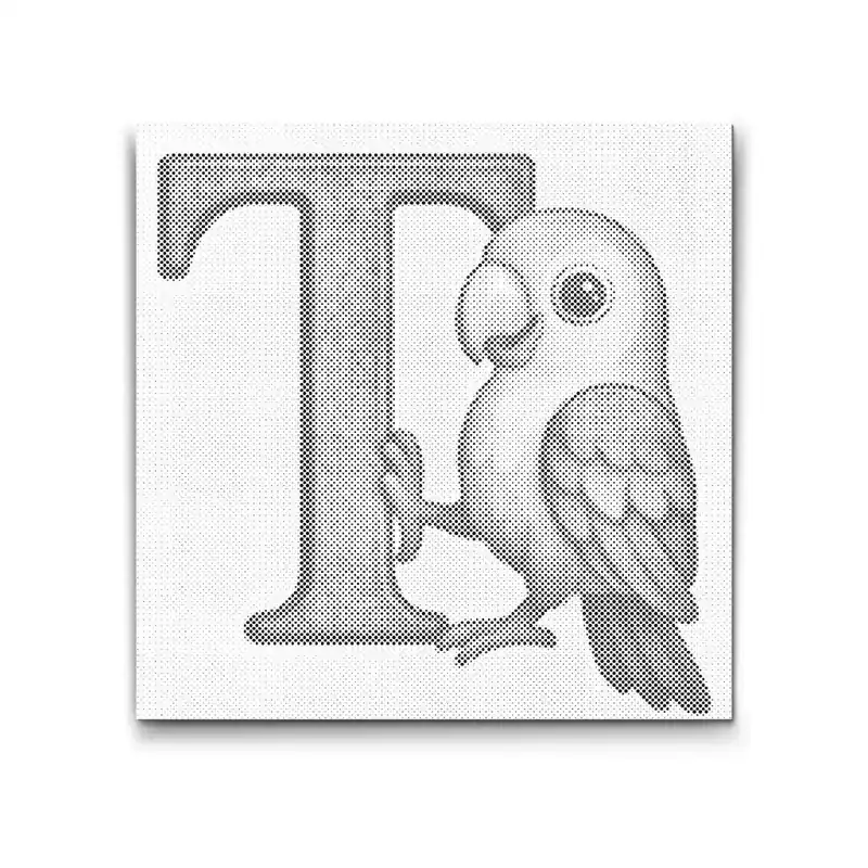 Punktmalerei – Buchstabe T – Mit einem Tier Ab Werk
