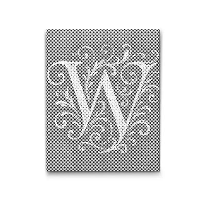 Punktmalerei – Buchstabe W Zertifiziert