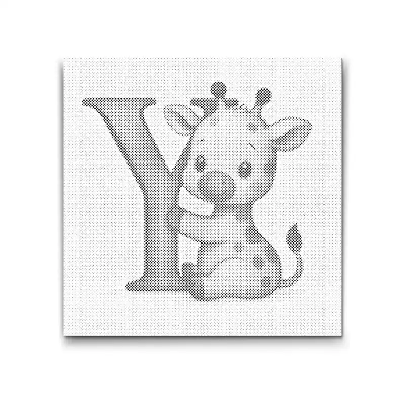 Punktmalerei – Buchstabe Y – Mit einem Tier Ausverkauf