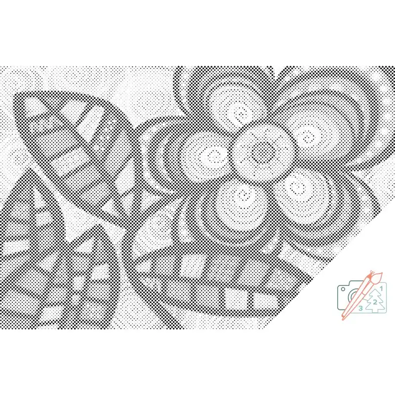 Neue Kollektion Punktmalerei – Bunte Blumen