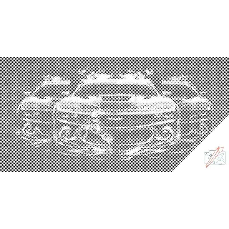 Punktmalerei – Buntes Trio Echt