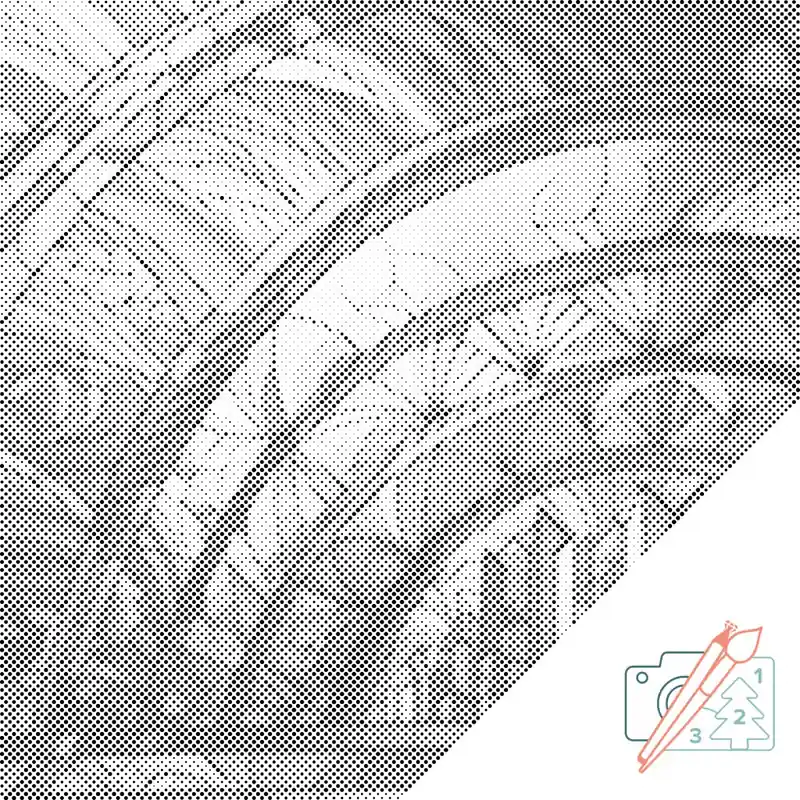 Punktmalerei – Buntglasfenster Schneller Versand