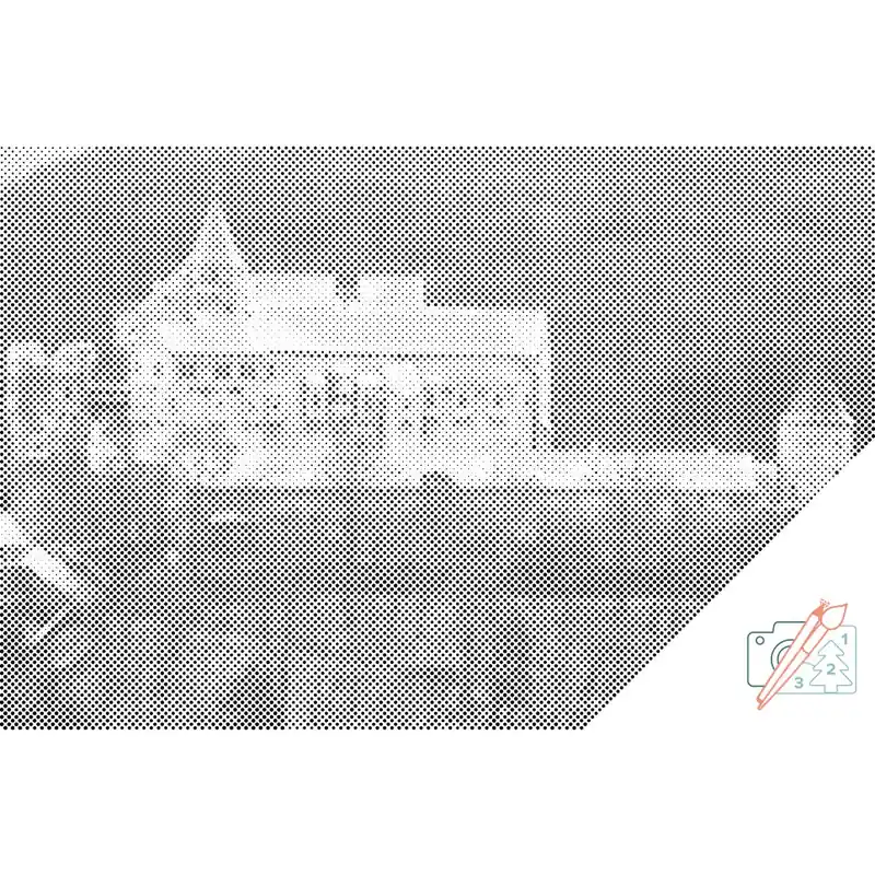 Punktmalerei – Burg Pernštejn Preiswert