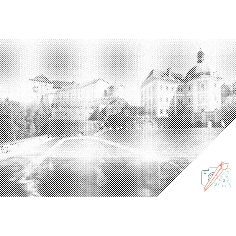 Punktmalerei – Burg und Schloss Bečov nad Teplou Top-Seller