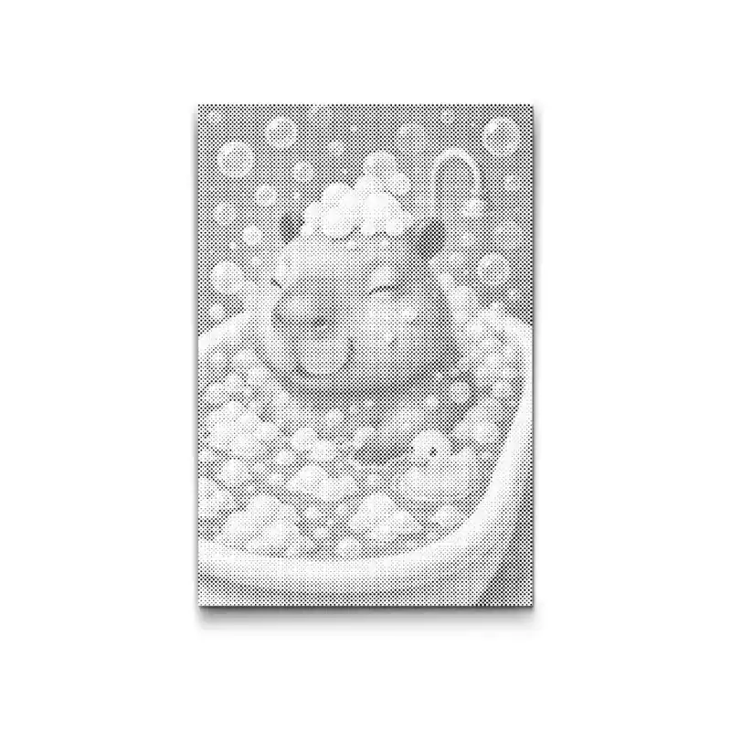 Punktmalerei – Capybara in der Badewanne Aktuell