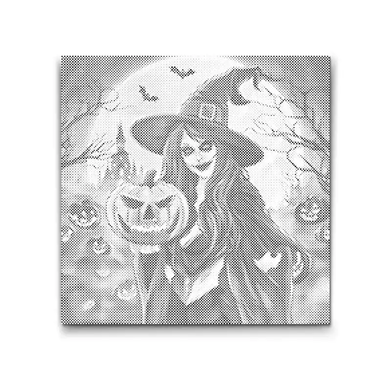 Markenware Punktmalerei – Cartoon-Hexe