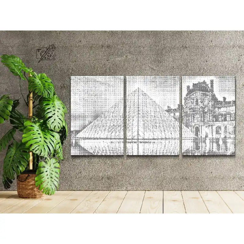 Must-Have Punktmalerei – Das Louvre-Museum in Paris (3er-Set)