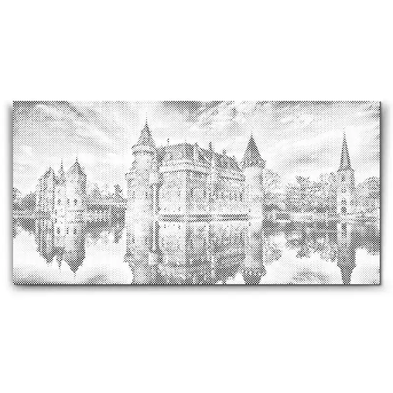 Kostenfreie Lieferung Punktmalerei – Castle by Lake