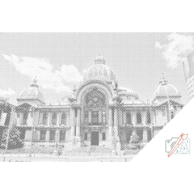 Heißes Angebot Punktmalerei – Cec-Palast, Bukarest