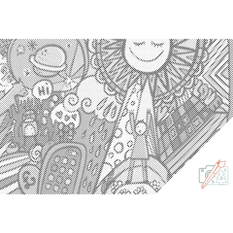 Neu Im Sortiment Punktmalerei – Comic-Stadt