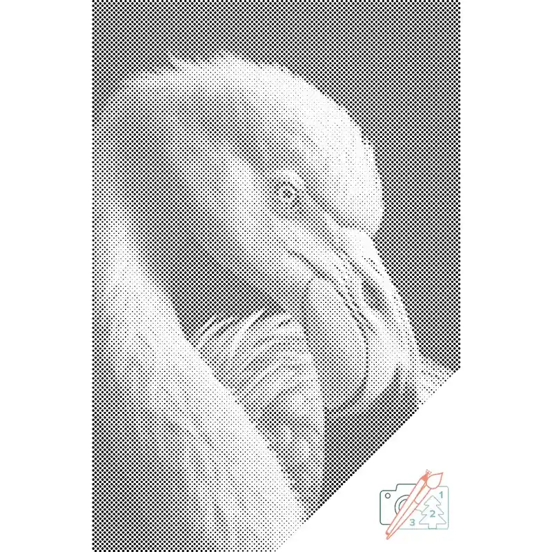 Punktmalerei – Diamond Painting – Flamingo-Porträt Geld-Zurück-Garantie