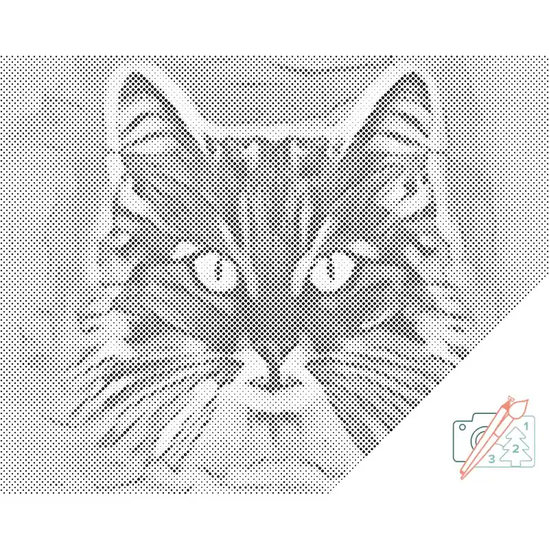 Punktmalerei – Der Blick der Katze 2 Top-Seller