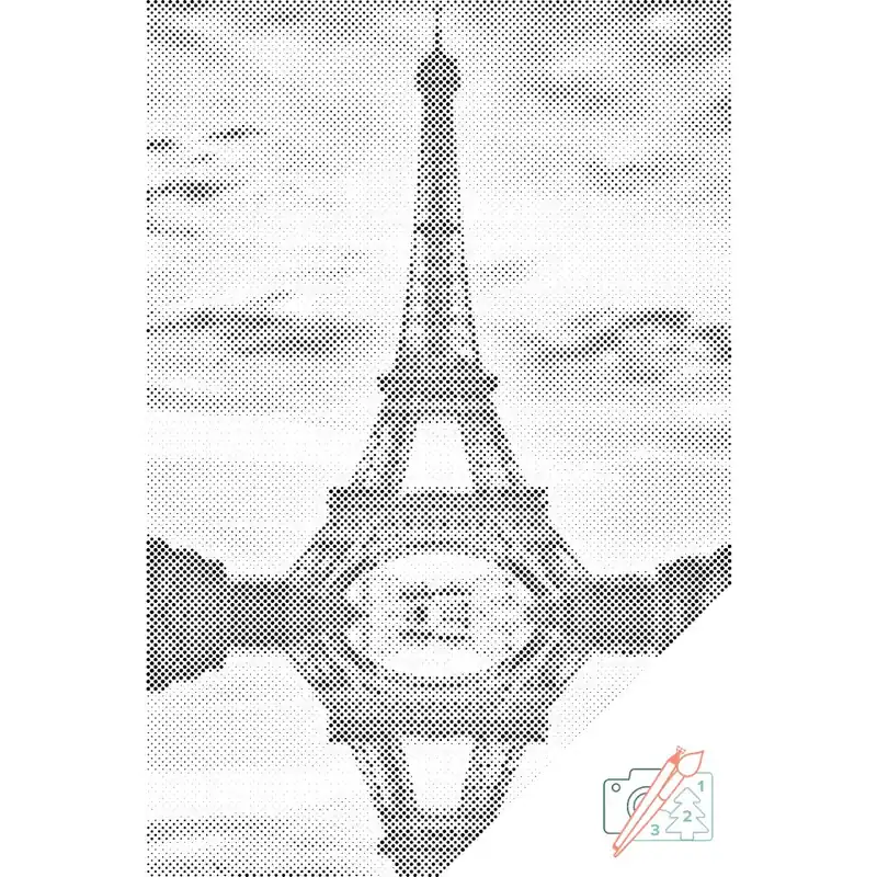 Versand Am Gleichen Tag Punktmalerei – Der Eiffelturm