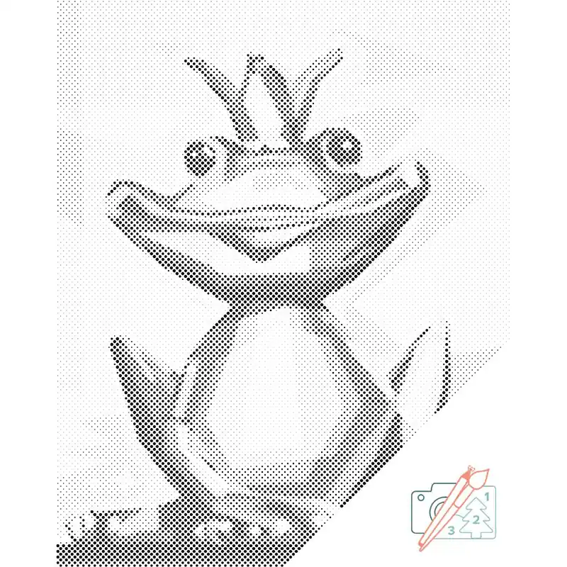 Punktmalerei – Der königliche Frosch Top-Angebot