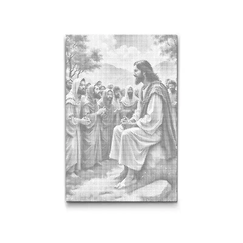 Punktmalerei – Die Predigt Jesu im Wald Must-Have