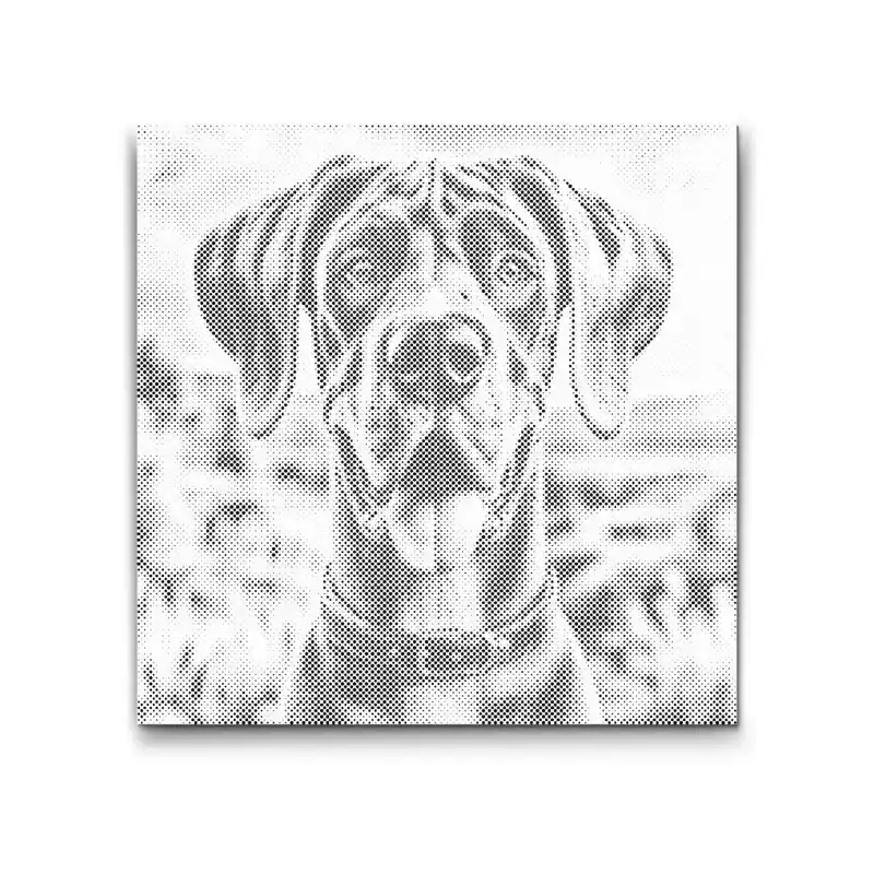 Exklusiv Punktmalerei – Dogge