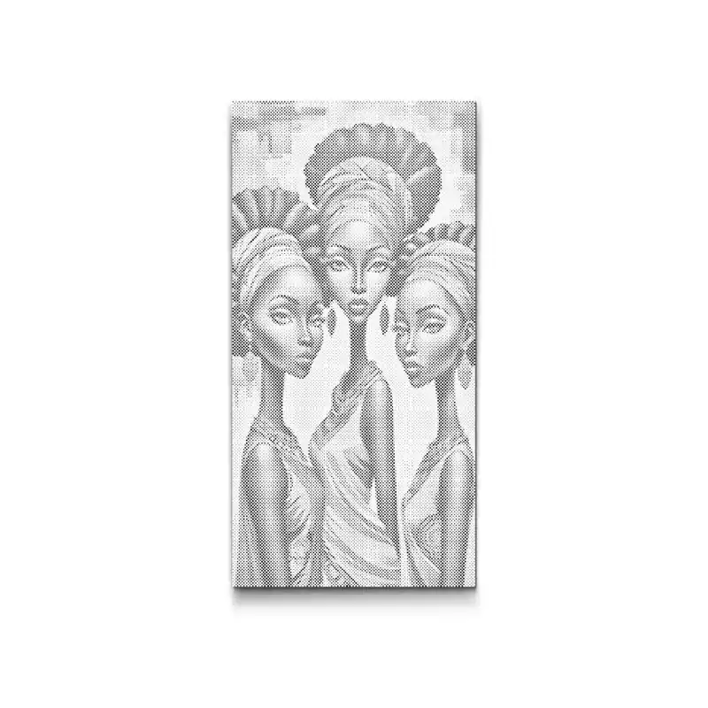 Punktmalerei – Drei afrikanische Frauen Im Trend