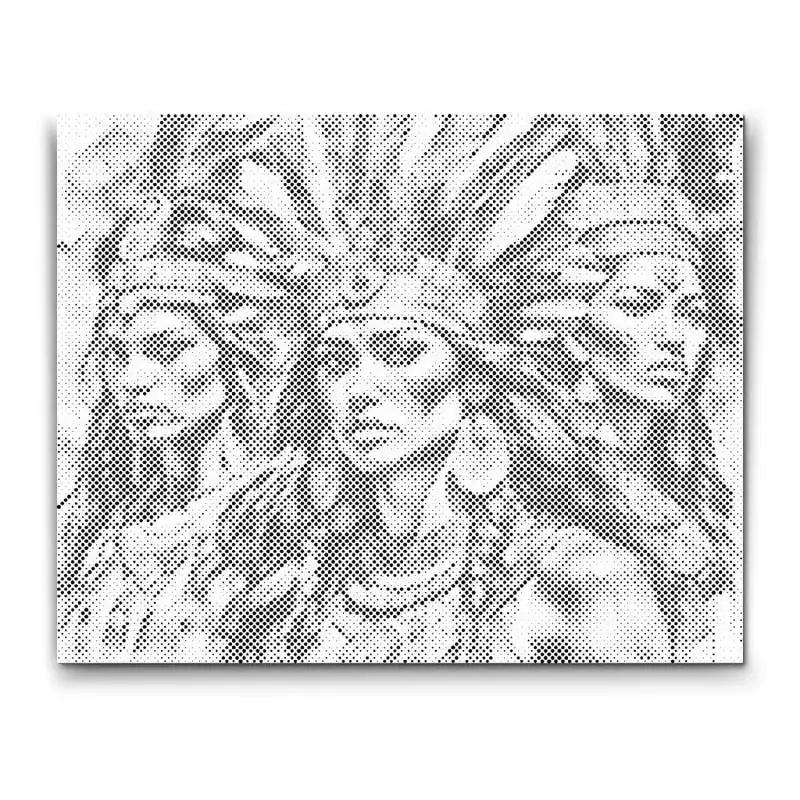 Punktmalerei – Drei schöne Indianerfrauen Online Kaufen