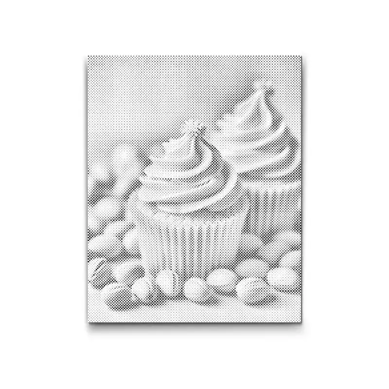 Original Punktmalerei – Dubai Schokoladen-Cupcakes