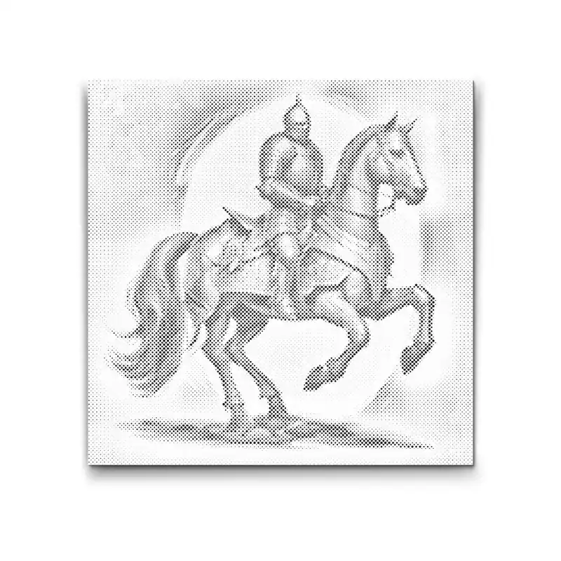 Günstig Punktmalerei – Dunkler Ritter