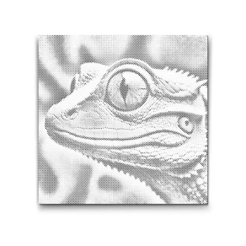 Letzte Chance Punktmalerei – Eidechse in Rosatönen