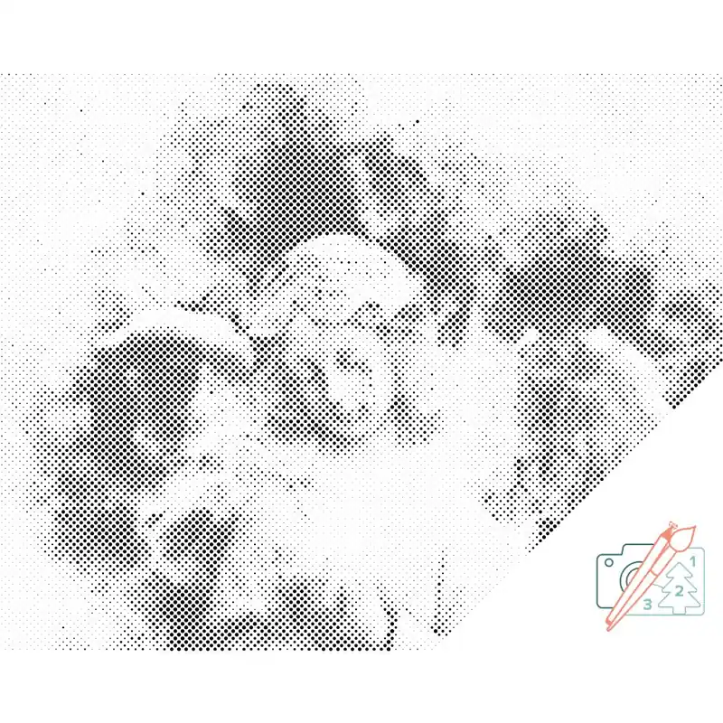 Punktmalerei – Ein Engel mit einer Träne Begrenztes Angebot