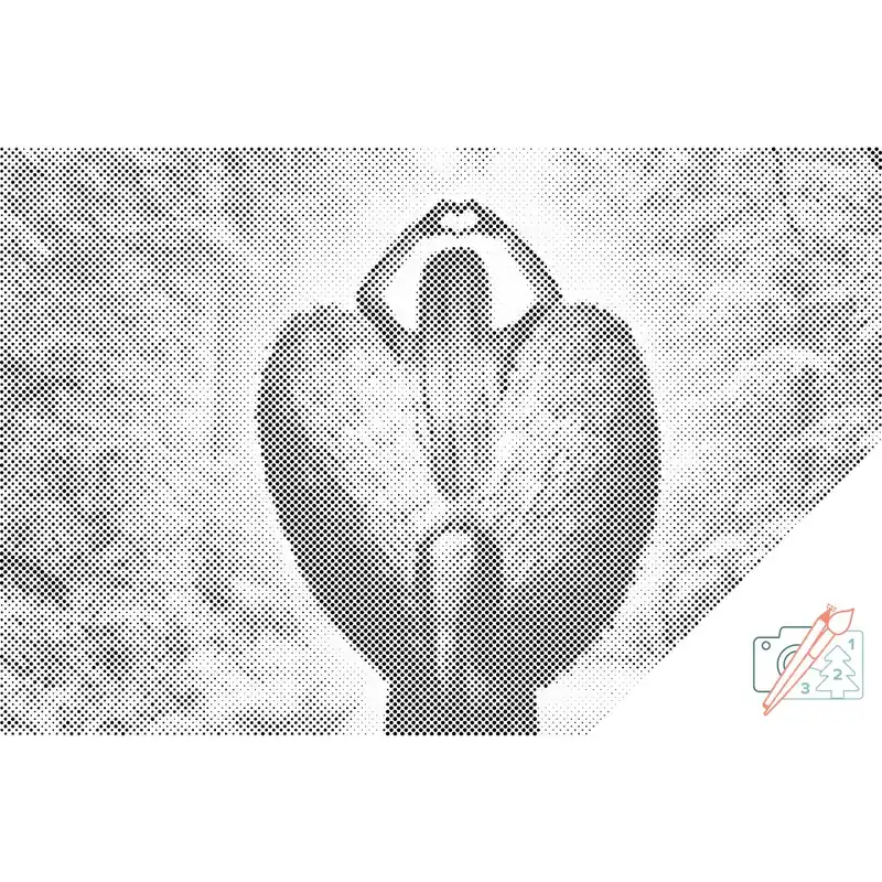 Punktmalerei – Ein Engel, der Liebe verbreitet Top-Qualität