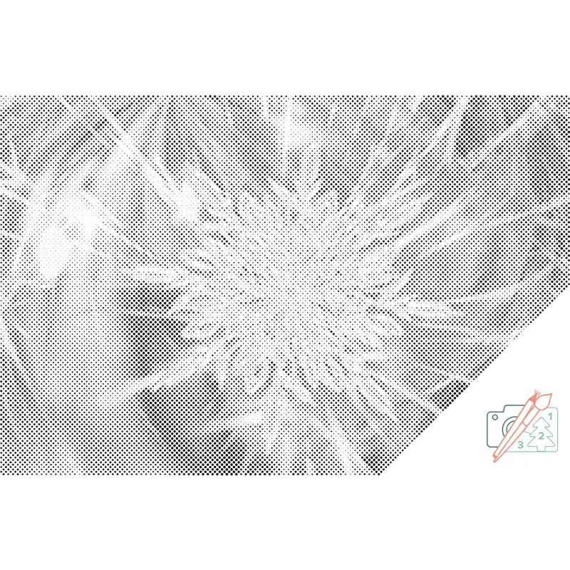 Geld-Zurück-Garantie Punktmalerei – Eisflocke