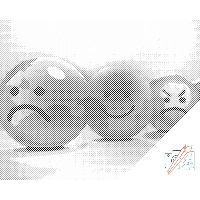 Punktmalerei – Emoticon Mengenrabatt