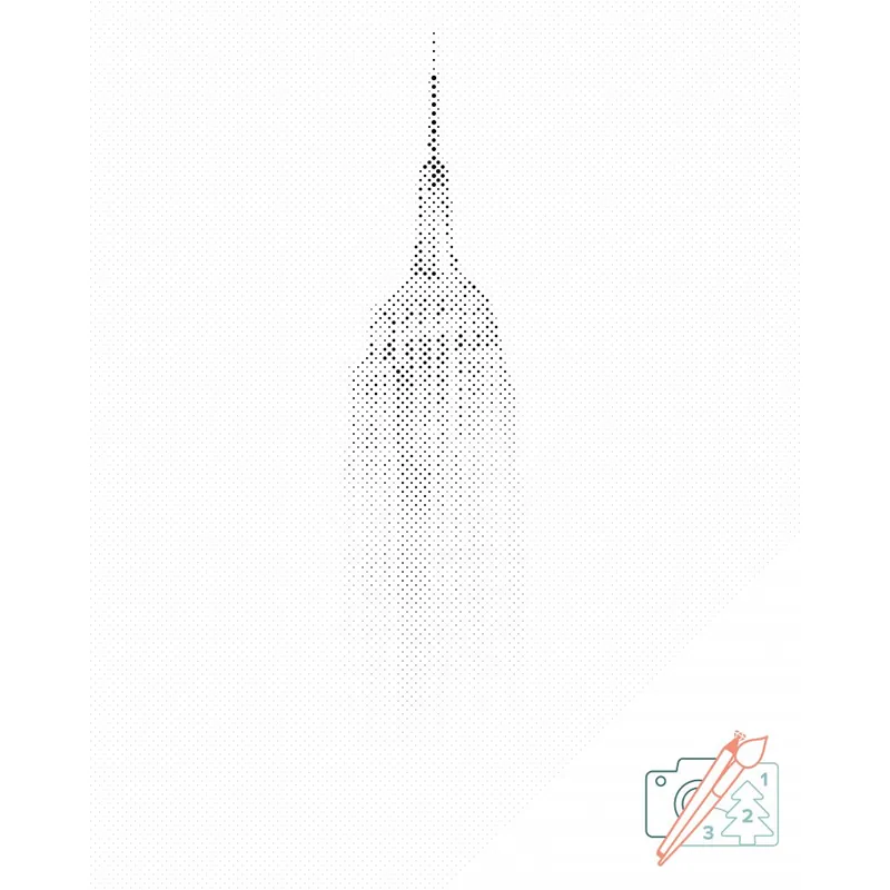 Bestpreis Punktmalerei – Empire State Building