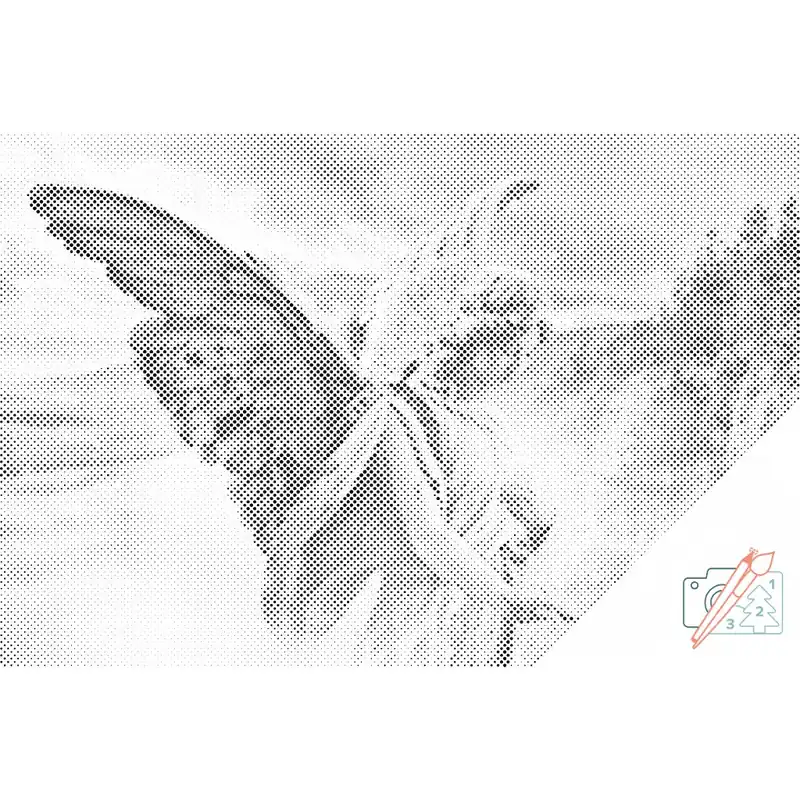 Schneller Versand Punktmalerei – Engel mit Kerze