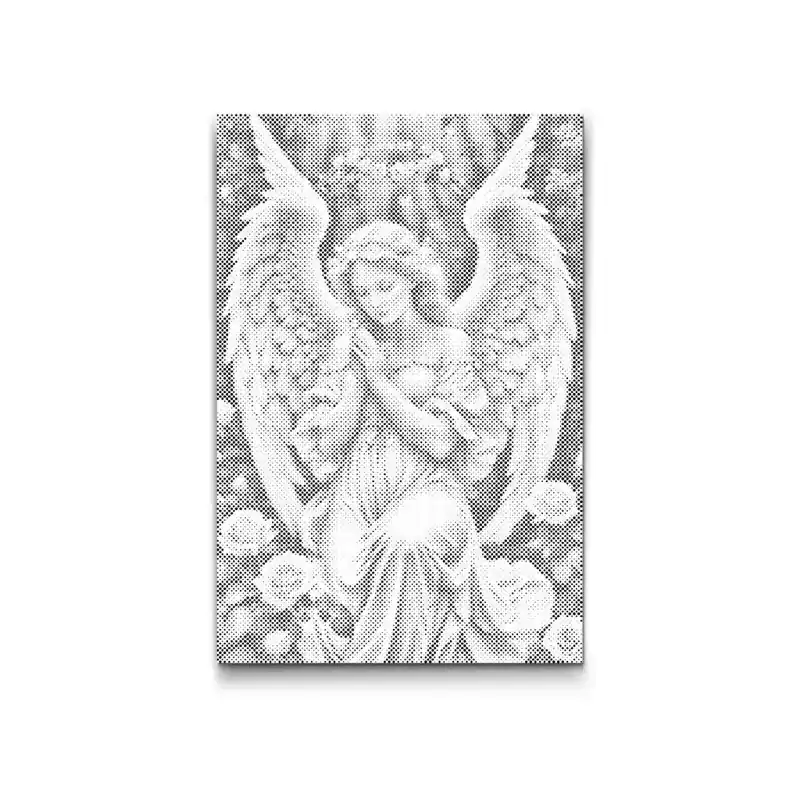 Punktmalerei – Engel mit rosa Rosen Knallerangebot