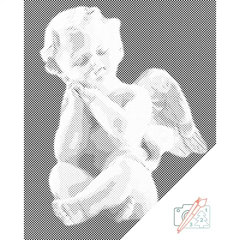 Preisknaller Punktmalerei – Engel, Symbol des Himmels