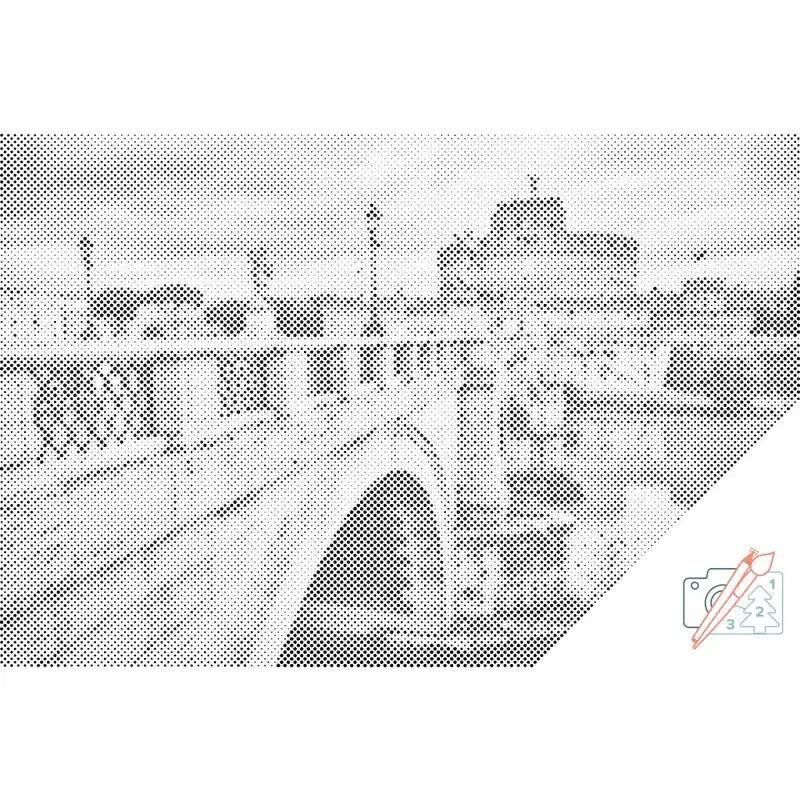 Punktmalerei – Engelsburg in Rom 3 Aktuell