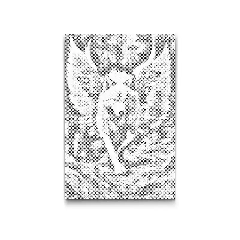 Zertifiziert Punktmalerei – Engelwolf