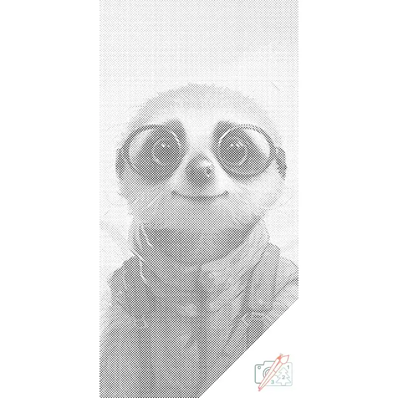 Punktmalerei – Erdmännchen mit Brille Beliebt